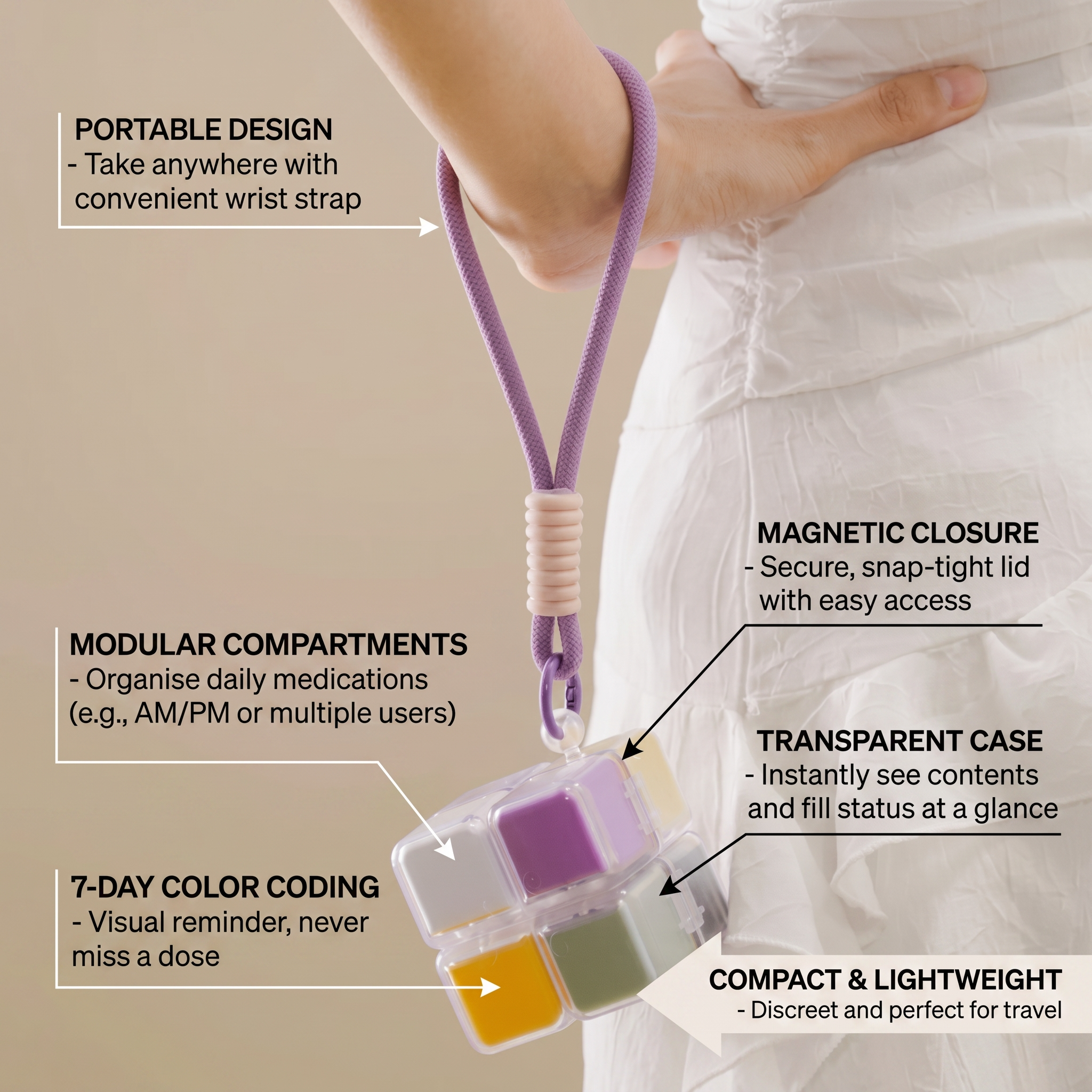 CubFlex™ Travel Pill Case