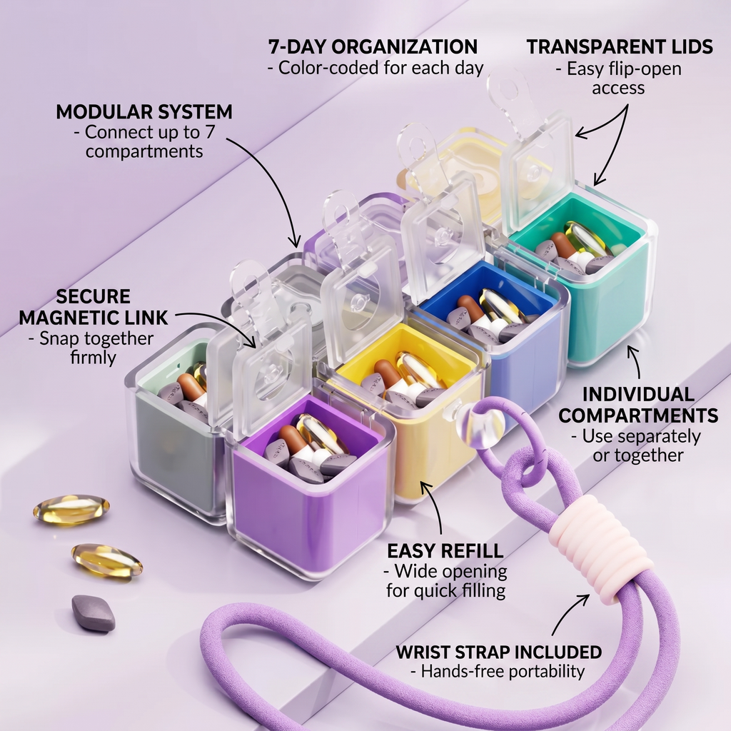 CubFlex™ Travel Pill Case